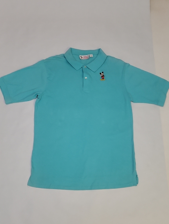 Disney Other - Vintage Disney  Chest Logo Mickey Mouse Polo Shirt Mens Size X- Large Blue USA